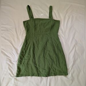 Forever 21 Green Linen Dress